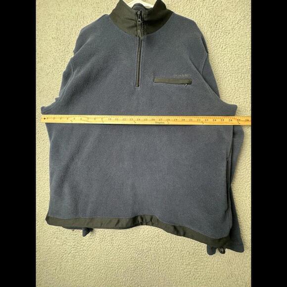 Gap Sweatshirt Mens 2XL Navy Blue 1/4 Zip Mock Neck Long Sleeve Pullover - Picture 6 of 12